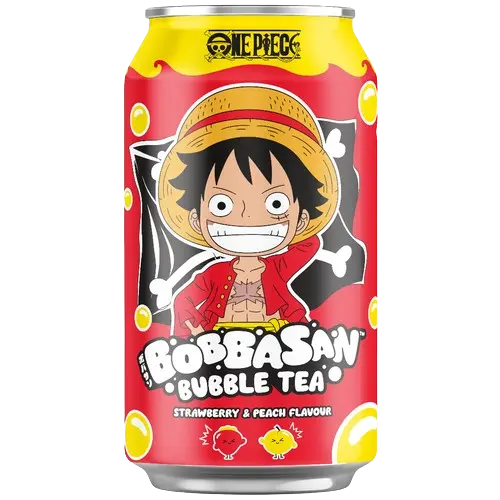 Bubble Tea Bobbasan - One Piece Luffy - Pêche Fraise